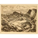 ARTHUR CHRYSTAL (SCOTTISH, 1904-1978) 'Edinburgh', engraving, limited edition 3/30, titled lower