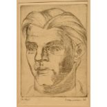 J.H. DONALDSON (EARLY-MID 20TH CENTURY) 'Portrait', engraving, titled lower left, signed and