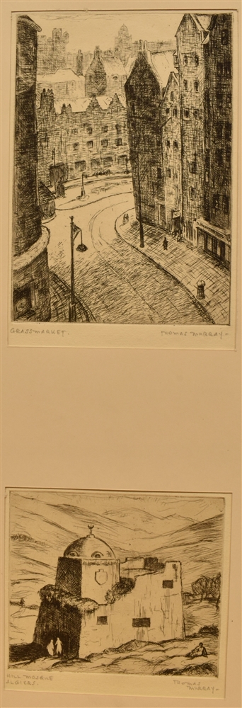 THOMAS MURRAY (EARLY-MID 20TH CENTURY) 'Grassmarket', engraving, titled lower left, signed lower