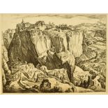 WILLIAM WILSON, O.B.E., R.S.A., R.S.W., S.A.P., S.S.A. (SCOTTISH, 1905-1972) 'Ronda', etching,