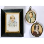 BRITISH SCHOOL (EARLY-MID 19TH CENTURY) Portrait miniature of a young lady, oil, possibly on