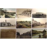 POSTCARDS - TILEHURST, READING, BERKSHIRE Nine cards, comprising a real photographic view of The