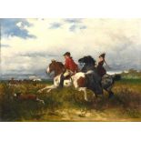 JULIUS SCHGOER (AUSTRIAN, 1847-1885) The chase, oil on canvas, signed 'Jul. Schgoer / Munchen' lower