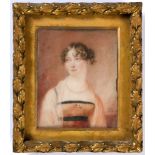 W.T.N. (EARLY 19TH CENTURY) Portrait miniature of Jane Frances Blair, oil on ivory, signed with