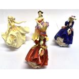 FOUR ROYAL DOULTON FIGURES: HN3735 'Top o' the Hill' numbered 3264/3500 and signed to base (blue