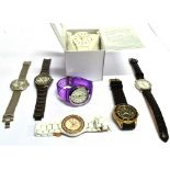 SEVEN MODERN DESIGN FASHION WATCHES To include a boxed white Skagen in box, Gossip watches etc.