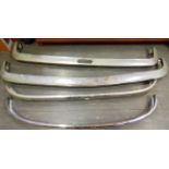 PARTS - FIAT Ten chrome bumpers, all believed to be for Fiat motor cars (two with Fiat factory