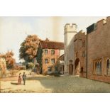HARRY FRIER (BRITISH, 1849-1921) Taunton Castle, watercolour, signed and dated '1907' lower left,
