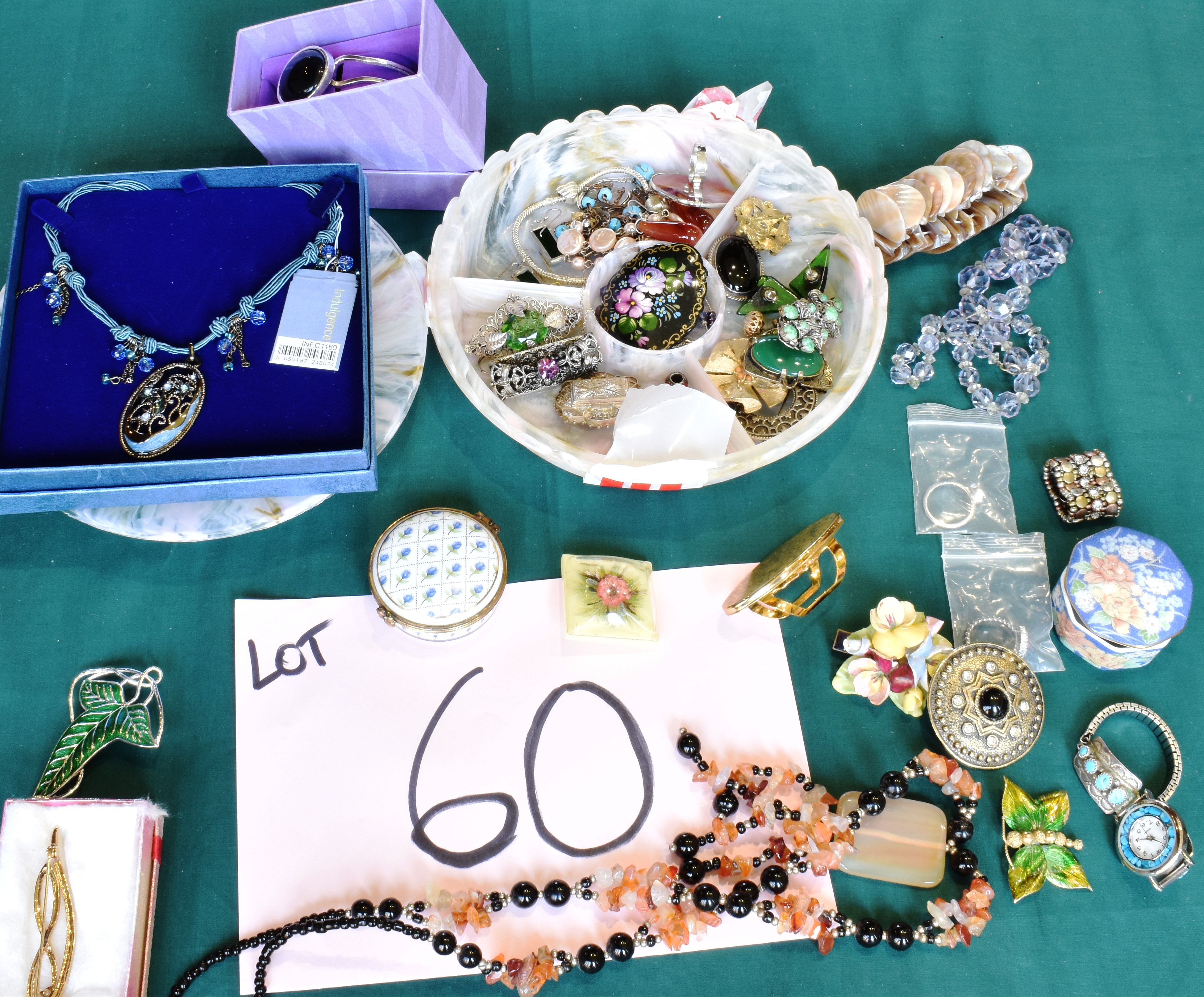 A LARGE QUANTITY OF ASSORTED COSTUME JEWELLERY to include vintage bead necklaces, also brooches, - Image 2 of 6