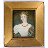 BRITISH SCHOOL (EARLY-MID 19TH CENTURY) Portrait miniature of a young Scottish lady, oil, possibly