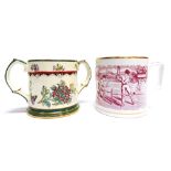 [BREWERIANA]. TWO TAUNTON CIDER MUGS comprising a Wade twin-handled mug, 1988, limited edition of