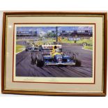 NICHOLAS WATTS (BRITISH, CONTEMPORARY) 'Leader of the Pack', Nigel Mansell drives the Williams-