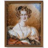 S.J. ROCHARD (EARLY 19TH CENTURY) Portrait miniature of Maria Blair, oil, possibly on ivory,