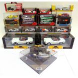 SEVENTEEN ASSORTED DIECAST MODEL VEHICLES including two 1/18 scale Chrono No.H1040, 1970 Triumph