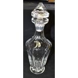 A WATERFORD CRYSTAL 'SHEILA' PATTERN' DECANTER AND STOPPER 32cm high