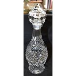 A WATERFORD CRYSTAL 'COLLEEN' PATTERN' DECANTER AND STOPPER 34cm high