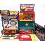 ELEVEN ASSORTED DIECAST MODEL VEHICLES including three 1/18 scale cars by Maisto (2); and Corgi (1),