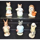 SIX BESWICK BEATRIX POTTER FIGURES Pig-wig; Ribby; Ginger; Old Mr Brown; Mr Benjamin Bunny and Sir