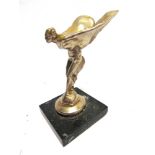 A ROLLS-ROYCE SPIRIT OF ECSTASY RADIATOR MASCOT marked 'Charles SYKES P.R. Ltd 6.2.11', on a