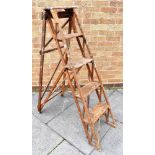 A HATHERLEY PATENT 'LATTISTEP' FOUR TREAD STEPLADDER