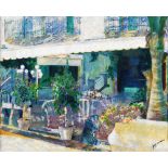 PAUL EDMONDSON (BRITISH, CONTEMPORARY) Tavern exterior, Canary Islands, oil on canvas, signed and