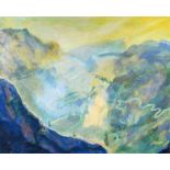 PAUL EDMONDSON (BRITISH, CONTEMPORARY) Mountain landscape, Canary Islands, oil on canvas,