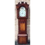 A 19TH CENTURY 8-DAY LONGCASE CLOCK the enamel dial with subsidiary seconds dial and date aperture