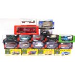 EIGHTEEN ASSORTED 1/43 SCALE & OTHER DIECAST MODEL VEHICLES each mint or near mint and boxed, (