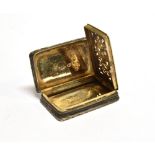 A GEORGIAN MINIATURE SILVER VINAIGRETTE By Joseph Wilmore, the rectangular vinaigrette with silver