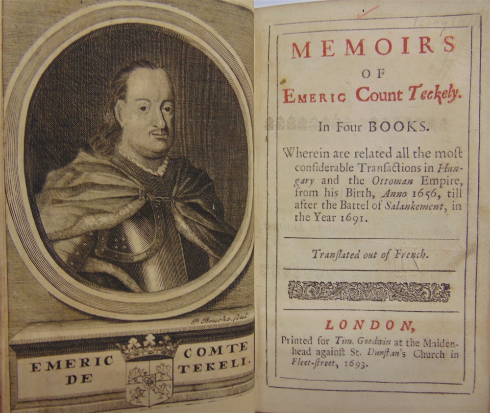 [HISTORY] Memoirs of Emeric, Count Teckely, wherein are related all the most considerable