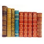 [MISCELLANEOUS]. BINDINGS Six assorted works in nine volumes, full (4) or half-leather (5),