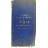 [MAP]. INDIA Thacker's Reduced Survey [folding] Map of India, by J.G. Bartholomew, fifth edition,