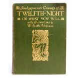 [CLASSIC LITERATURE]. ILLUSTRATED Robinson, W. Heath, illustrator, & Shakespeare, William. Twelfth
