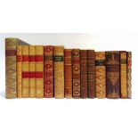 [MISCELLANEOUS]. BINDINGS Twelve assorted works in fifteen volumes, full (11) or half-leather (4),