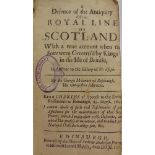 [HISTORY] McKenzie, Sir George. A Defence of the Antiquity of the Royal Line of Scotland: with a