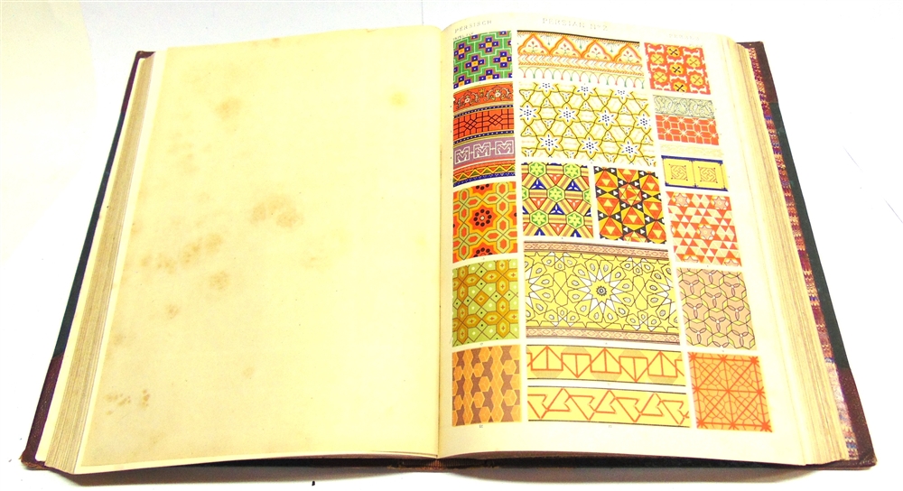 [ART] Jones, Owen. The Grammar of Ornament, Quaritch, London, 1868, half leather, all edges gilt, - Image 3 of 3