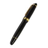 A MONT BLANC FOUNTAIN PEN Masterpiece, black, stamped '144 MADE IN GERMANY', the nib stamped 14c.