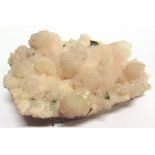 A MANGANOCALCITE & CHALCOPYRITE MINERAL SPECIMEN Cavnic Mine, Cavnic, Romania, cabinet size 17cm x