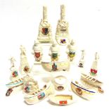 CRESTED CHINA - LIFEBOAT & MARITIME Seventeen pieces, comprising a Carlton China Lifeboat