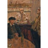 PATRICK LAMBERT LARKING (BRITISH, 1907-1981) Having a pint, oil on board, unsigned, titled to