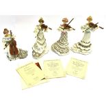 A LIMITED EDITION FOUR PIECE ROYAL DOULTON GROUP 'EDWARDIAN STRING QUARTET' comprising HN 3704 '