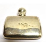 A JAMES DIXON AND SONS MINIATURE SPIRIT FLASK the rectangular form spirit flask hallmarked for 1910,