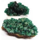 TWO FLUORITE MINERAL SPECIMENS Rogerley Mine, Frosterley, County Durham, United Kingdom, each