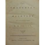 [CLASSIC LITERATURE] Potter, R., translator. The Tragedies of Aeschylus, printed by Crouse, Norwich,