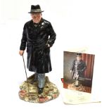 A LIMITED EDITION ROYAL DOULTON FIGURE HN3433 'WINSTON CHURCHILL' numbered 1119/5000, with