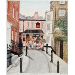 GILLIAN LAWSON (BRITISH, CONTEMPORARY) 'The Holly Bush, Hampstead', colour print, limited edition