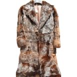 A LADIES LONG FUR COAT