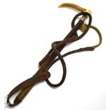 A GENT'S HUNTING WHIP by 'Swanie and Adeney', the collar engraved 'George Phillips Crawley,