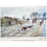 AFTER LIONEL EDWARDS 'The Black and Tans Crossing the Road at Ballyscaddane', limited edition colour