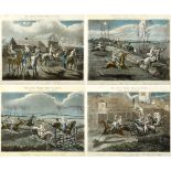 AFTER H. ALKEN Engraved by J. Harris .'The First Steeple Chase on Record'. A set of four prints,